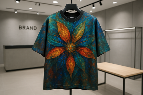 brand store in over size t shirt in coallting with printing 